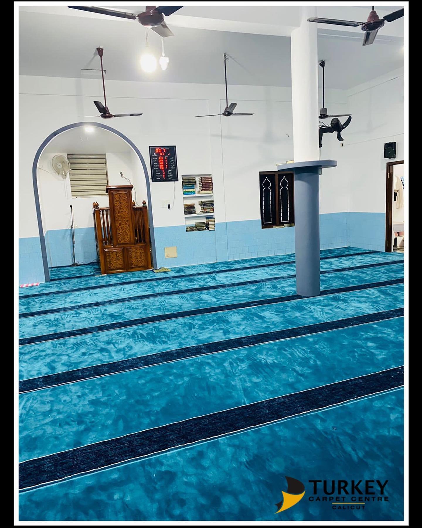 Turkish Mosque Carpet Installation at Juma Masjid Calicut, Kerala