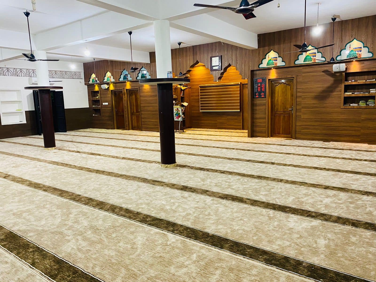 Premium imported mosque carpet with Islamic geometric patterns in Thrissur